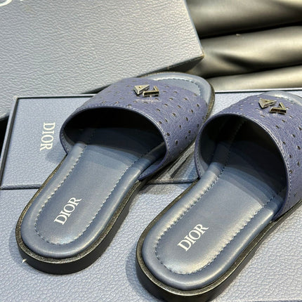 CD ALIAS SUMMER SLIPPER NAVY CALFSKIN