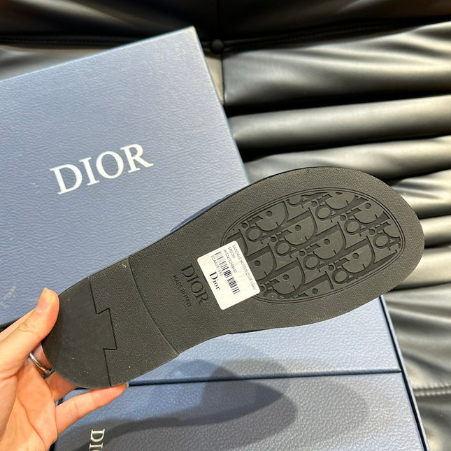 CD ALIAS SUMMER SLIPPER NAVY CALFSKIN