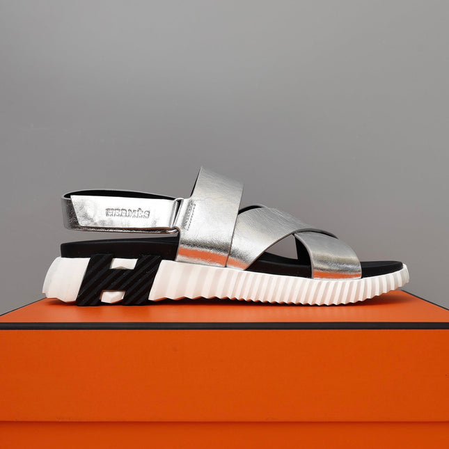 HM ELECTRIC SANDAL SILVER CALFSKIN