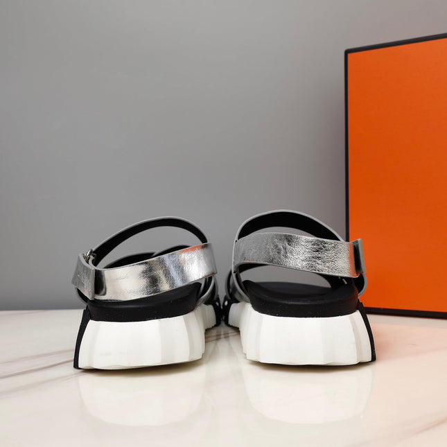 HM ELECTRIC SANDAL SILVER CALFSKIN
