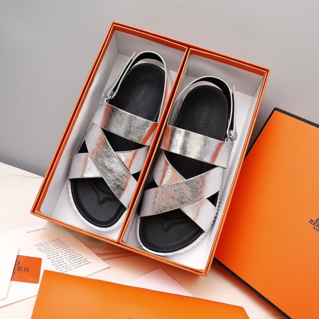 HM ELECTRIC SANDAL SILVER CALFSKIN