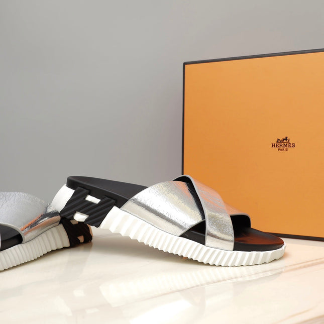 HM INFRA SANDAL SILVER LAMBSKIN