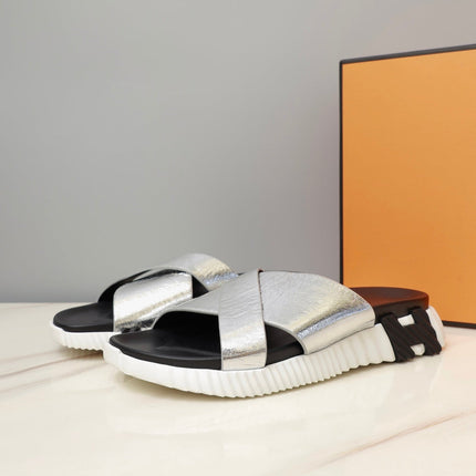 HM INFRA SANDAL SILVER LAMBSKIN
