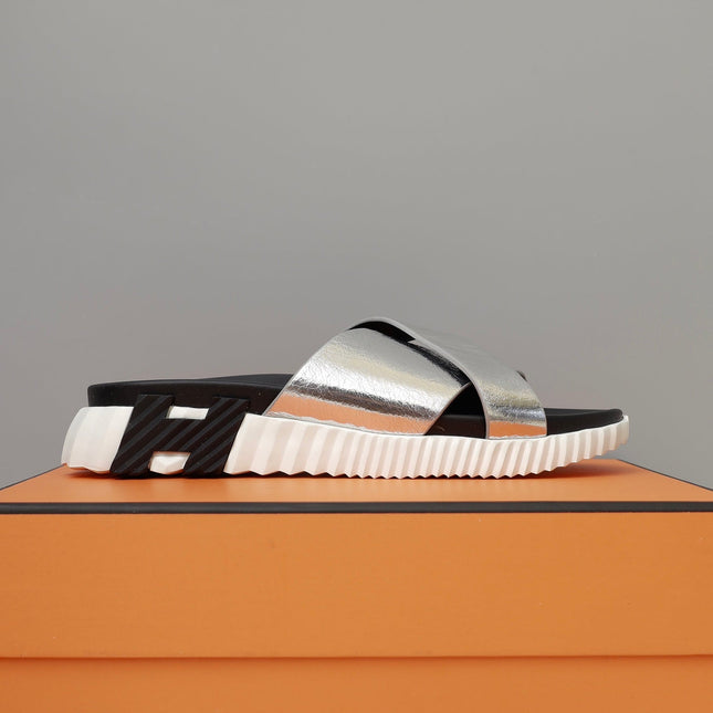 HM INFRA SANDAL SILVER LAMBSKIN