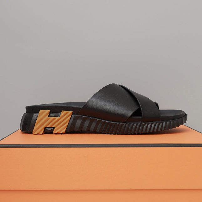 HM INFRA SANDAL BLACK LAMBSKIN