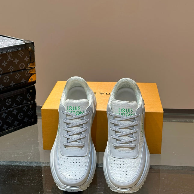 THICK-SOLED SNEAKER WHITE AND GREY CALFSKIN