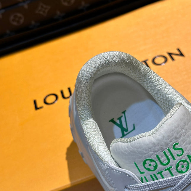 THICK-SOLED SNEAKER WHITE AND GREY CALFSKIN