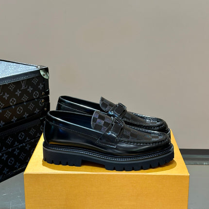 LV MAJOR LOAFER IN BLACK DAMIER CALFSKIN
