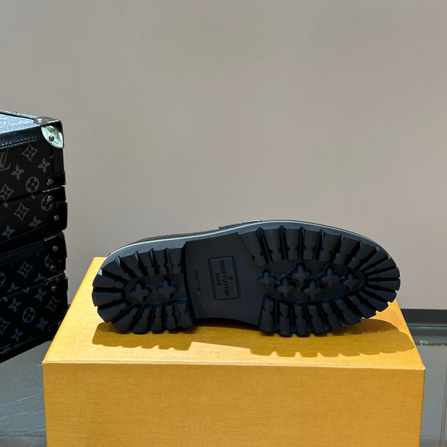 LV MAJOR LOAFER IN BLACK DAMIER CALFSKIN
