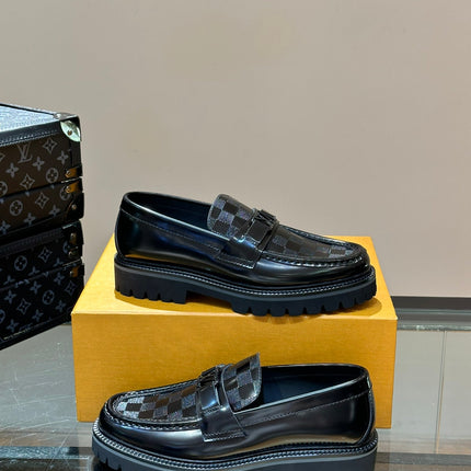 LV MAJOR LOAFER IN BLACK DAMIER CALFSKIN
