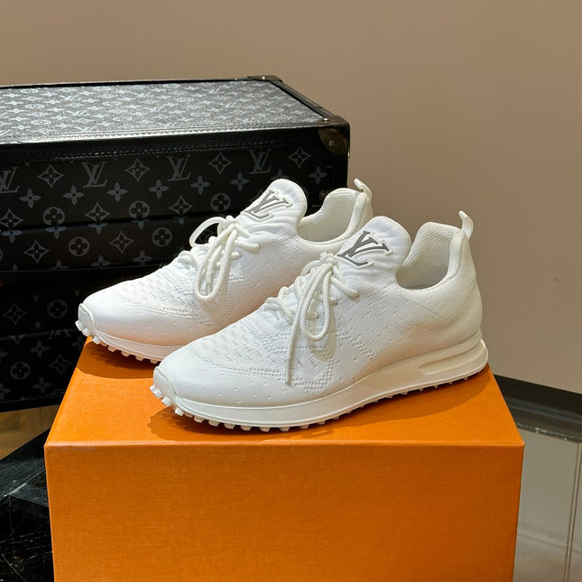 LV SNEAKERS IN WHITE CALFSKIN AND FABRIC BREATHABLE