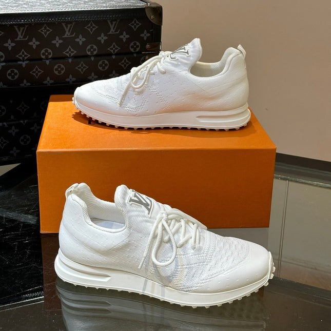 LV SNEAKERS IN WHITE CALFSKIN AND FABRIC BREATHABLE