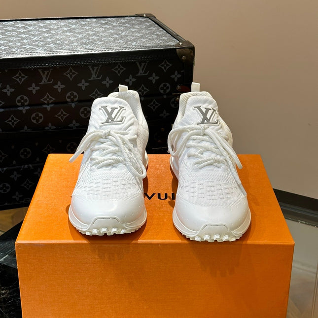 LV SNEAKERS IN WHITE CALFSKIN AND FABRIC BREATHABLE