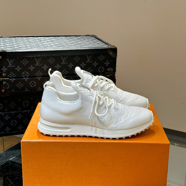 LV SNEAKERS IN WHITE CALFSKIN AND FABRIC BREATHABLE