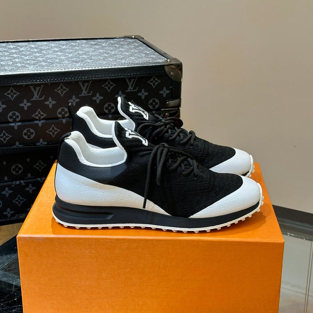 LV SNEAKERS IN WHITE MIX BLACK CALFSKIN AND FABRIC BREATHABLE