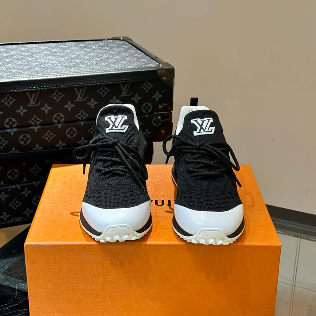 LV SNEAKERS IN WHITE MIX BLACK CALFSKIN AND FABRIC BREATHABLE