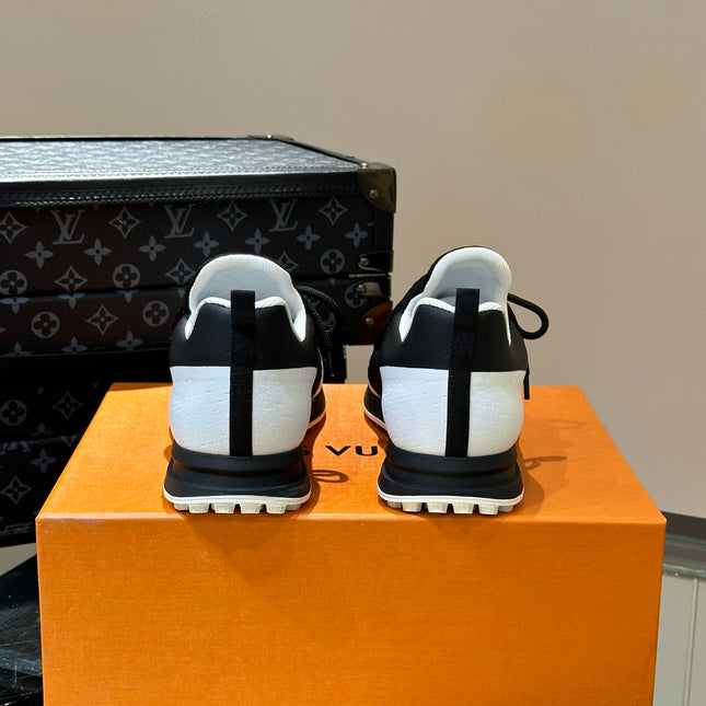 LV SNEAKERS IN WHITE MIX BLACK CALFSKIN AND FABRIC BREATHABLE