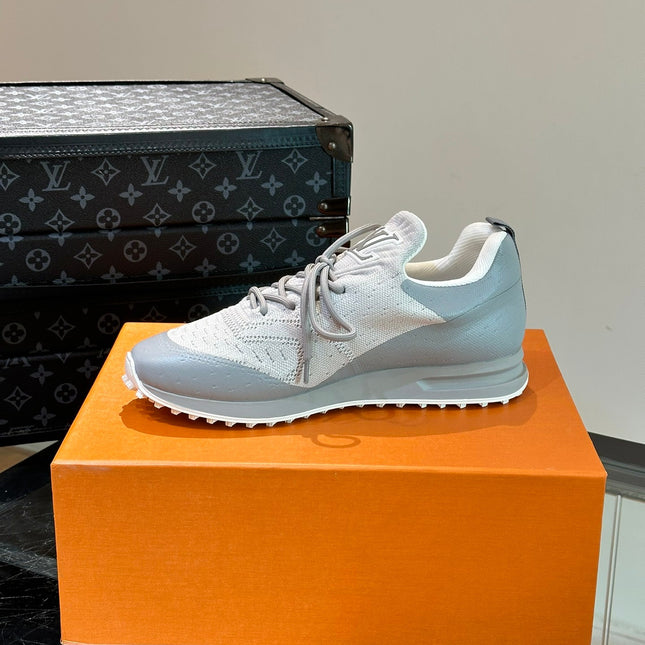 LV SNEAKERS IN GREY MIX WHITE CALFSKIN AND FABRIC BREATHABLE