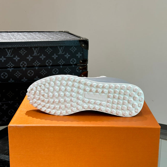 LV SNEAKERS IN GREY MIX WHITE CALFSKIN AND FABRIC BREATHABLE