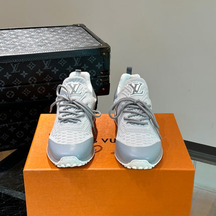 LV SNEAKERS IN GREY MIX WHITE CALFSKIN AND FABRIC BREATHABLE