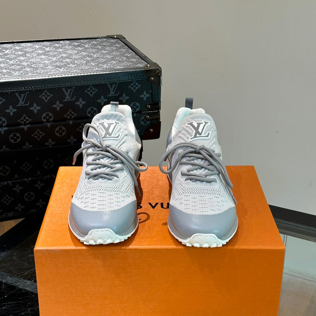 LV SNEAKERS IN GREY MIX WHITE CALFSKIN AND FABRIC BREATHABLE