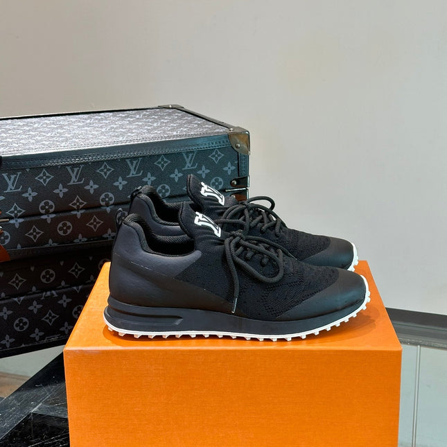 LV SNEAKERS IN BLACK CALFSKIN AND FABRIC BREATHABLE