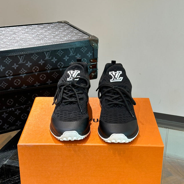 LV SNEAKERS IN BLACK CALFSKIN AND FABRIC BREATHABLE