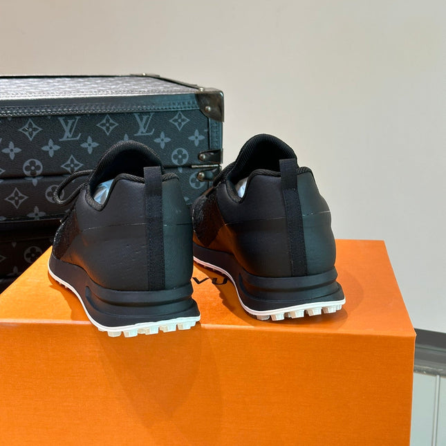 LV SNEAKERS IN BLACK CALFSKIN AND FABRIC BREATHABLE