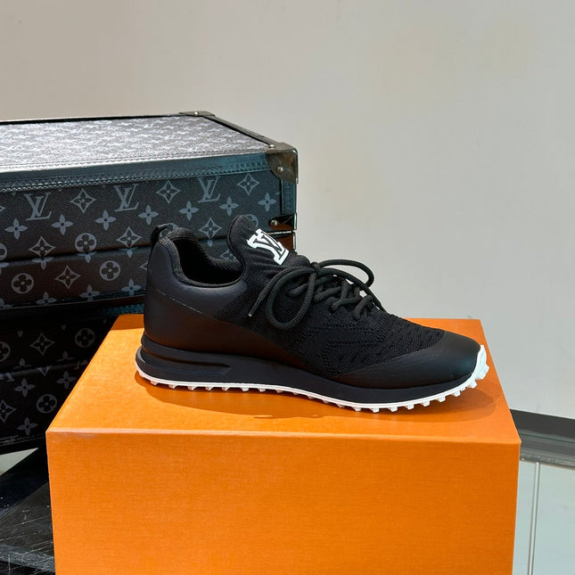 LV SNEAKERS IN BLACK CALFSKIN AND FABRIC BREATHABLE