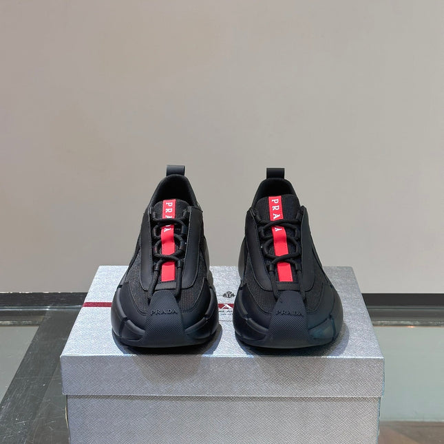 PRA AMERICA'S CUP SOFT RUBBER AND BIKE FABRIC SNEAKERS BLACK