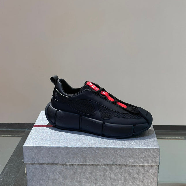 PRA AMERICA'S CUP SOFT RUBBER AND BIKE FABRIC SNEAKERS BLACK