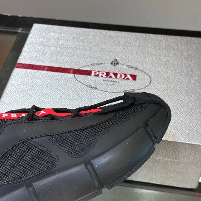 PRA AMERICA'S CUP SOFT RUBBER AND BIKE FABRIC SNEAKERS BLACK