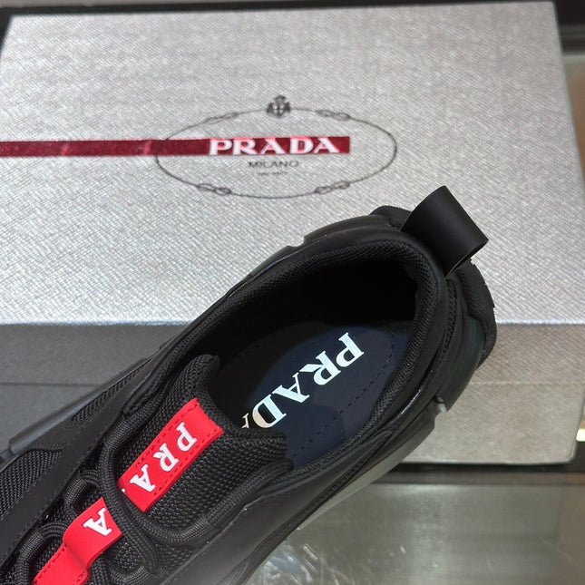 PRA AMERICA'S CUP SOFT RUBBER AND BIKE FABRIC SNEAKERS BLACK