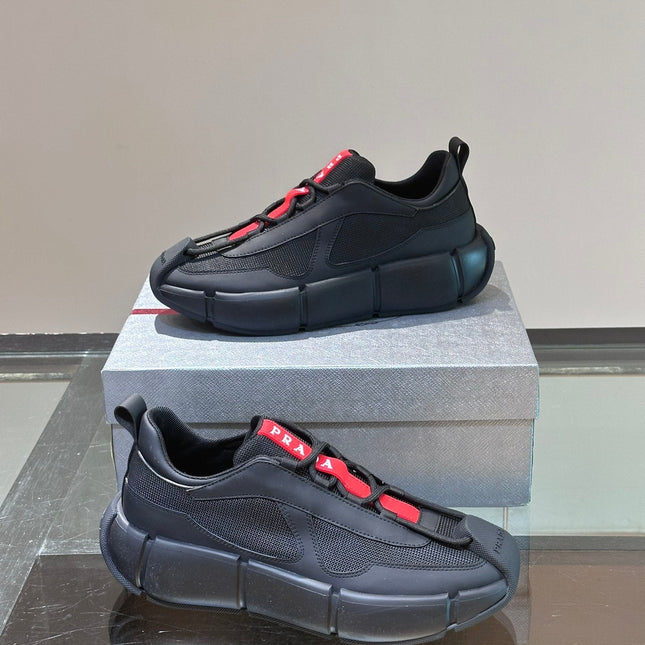PRA AMERICA'S CUP SOFT RUBBER AND BIKE FABRIC SNEAKERS BLACK