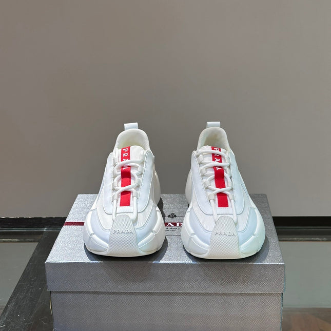 PRA AMERICA'S CUP SOFT RUBBER AND BIKE FABRIC SNEAKERS WHITE
