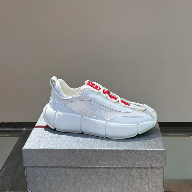 PRA AMERICA'S CUP SOFT RUBBER AND BIKE FABRIC SNEAKERS WHITE