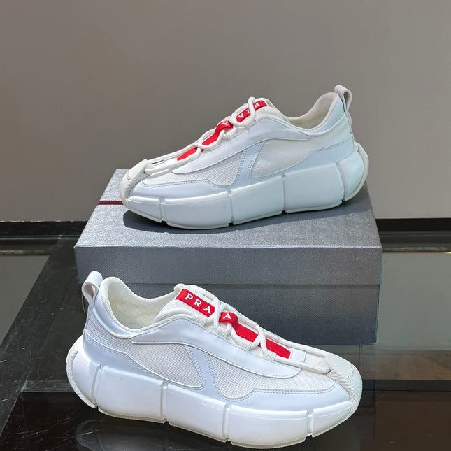 PRA AMERICA'S CUP SOFT RUBBER AND BIKE FABRIC SNEAKERS WHITE