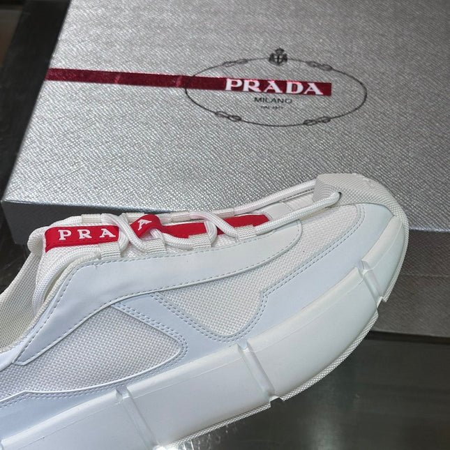 PRA AMERICA'S CUP SOFT RUBBER AND BIKE FABRIC SNEAKERS WHITE