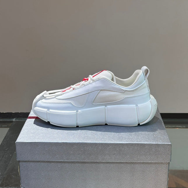 PRA AMERICA'S CUP SOFT RUBBER AND BIKE FABRIC SNEAKERS WHITE