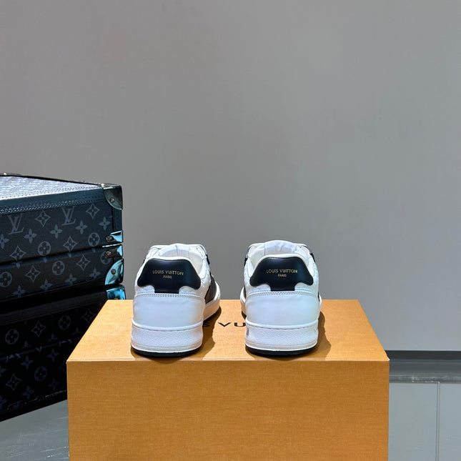 LV SNEAKER WHITE MIX BLACK EMBOSSED CALFSKIN