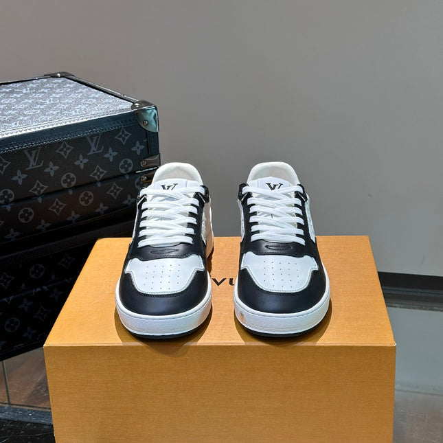 LV SNEAKER WHITE MIX BLACK EMBOSSED CALFSKIN