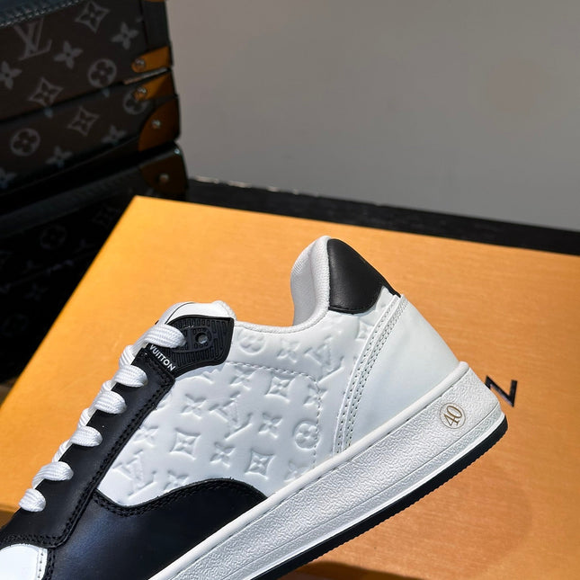 LV SNEAKER WHITE MIX BLACK EMBOSSED CALFSKIN