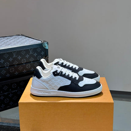 LV SNEAKER WHITE MIX BLACK EMBOSSED CALFSKIN