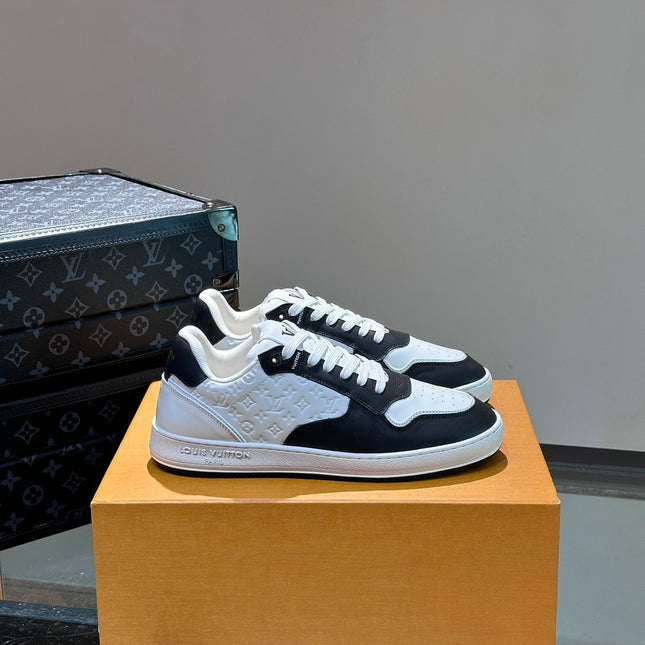 LV SNEAKER WHITE MIX BLACK EMBOSSED CALFSKIN