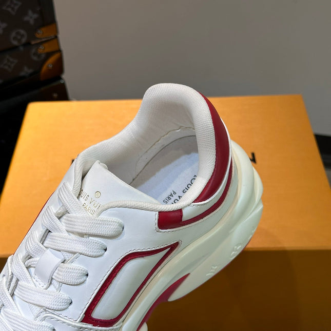 NEO RUN AWAY SNEAKER WHITE MIX RED CALFSKIN