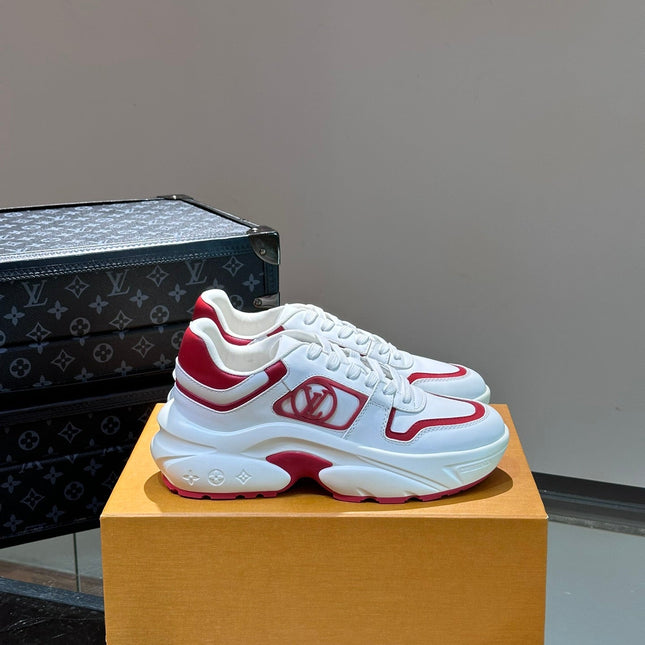 NEO RUN AWAY SNEAKER WHITE MIX RED CALFSKIN