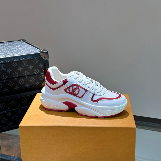 NEO RUN AWAY SNEAKER WHITE MIX RED CALFSKIN