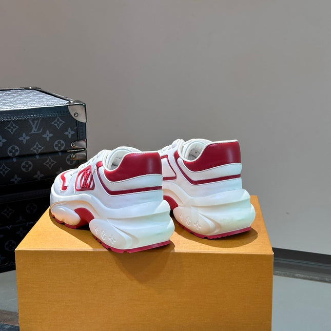 NEO RUN AWAY SNEAKER WHITE MIX RED CALFSKIN