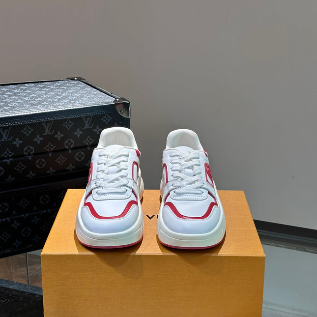 NEO RUN AWAY SNEAKER WHITE MIX RED CALFSKIN