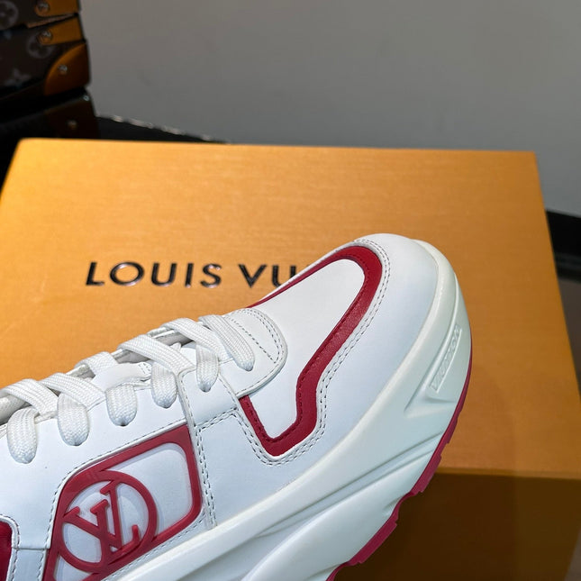 NEO RUN AWAY SNEAKER WHITE MIX RED CALFSKIN